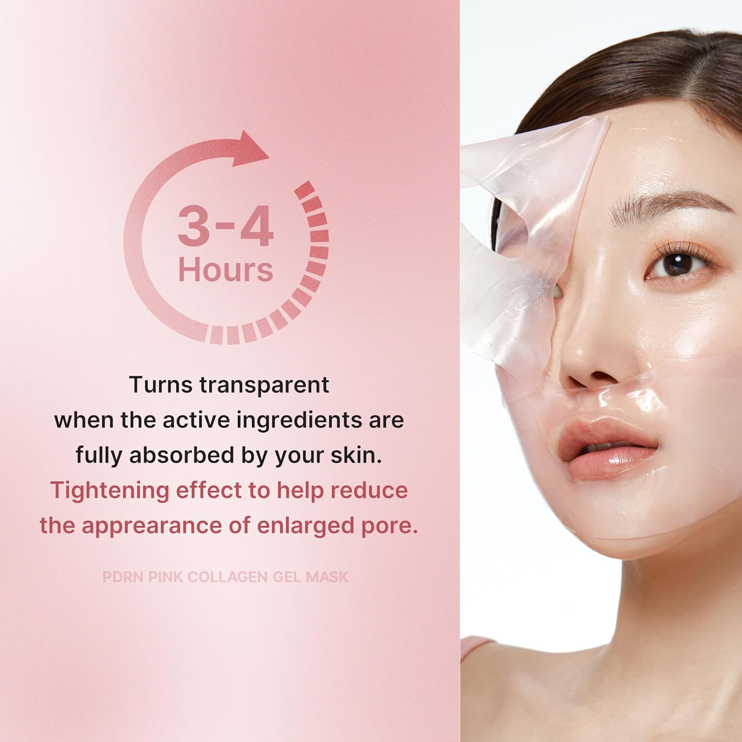 Lot de 4 masques gel au collagène rose Medicube Pdrn