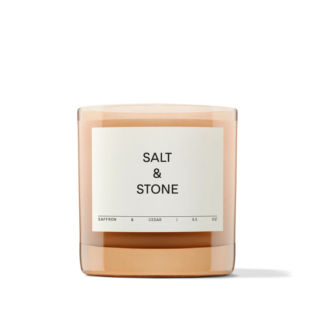 Bougie Salt&Stone Safran et Cèdre