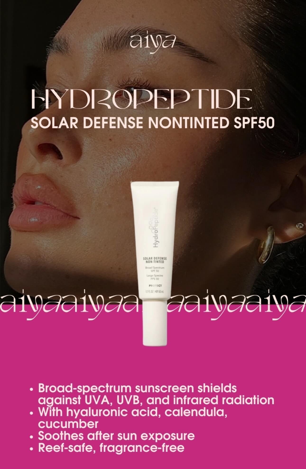 Hydropeptide Solar Defense non teinté SPF50