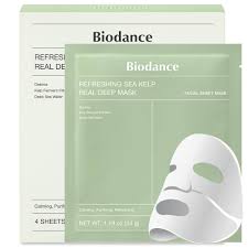 Lot de 4 masques profonds rafraîchissants aux algues marines Biodance