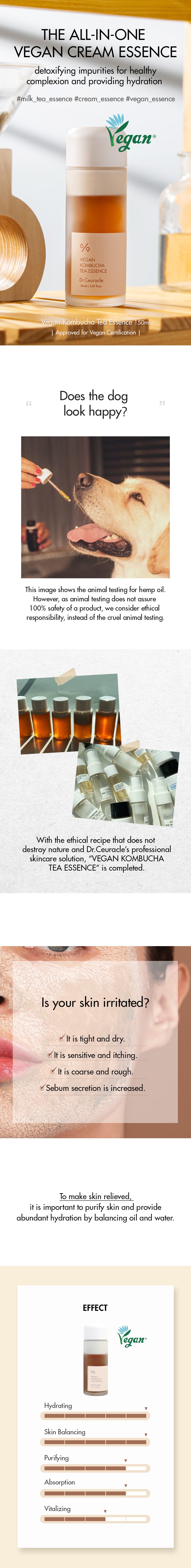 Essence de thé kombucha végétalien Dr. Ceuracle