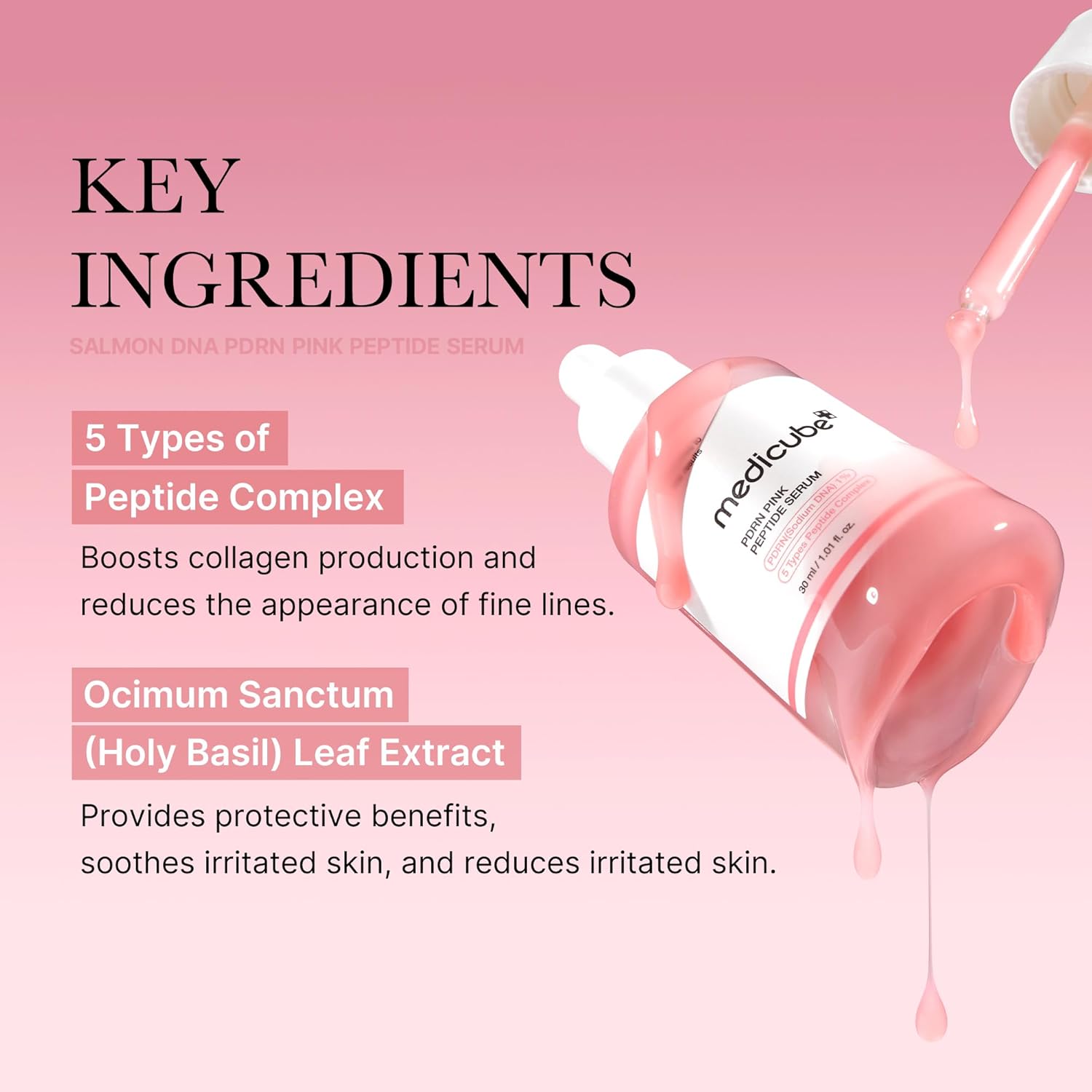 Sérum aux peptides roses Medicube PDRN