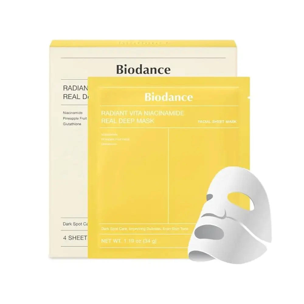 Coffret Biodance Radiant Vita Niacinamide Real Deep Mask X4