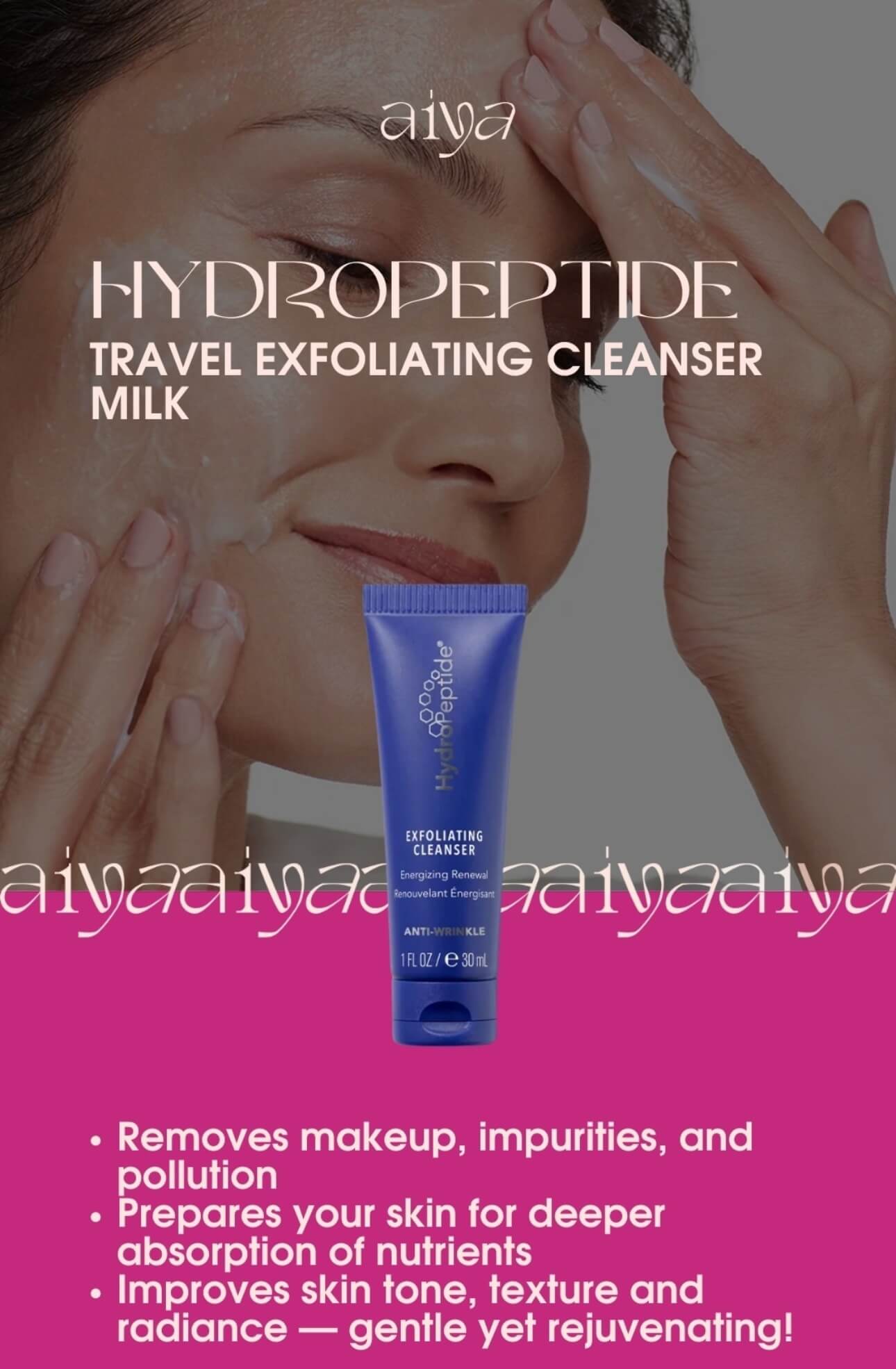 Lait nettoyant exfoliant hydropeptidique