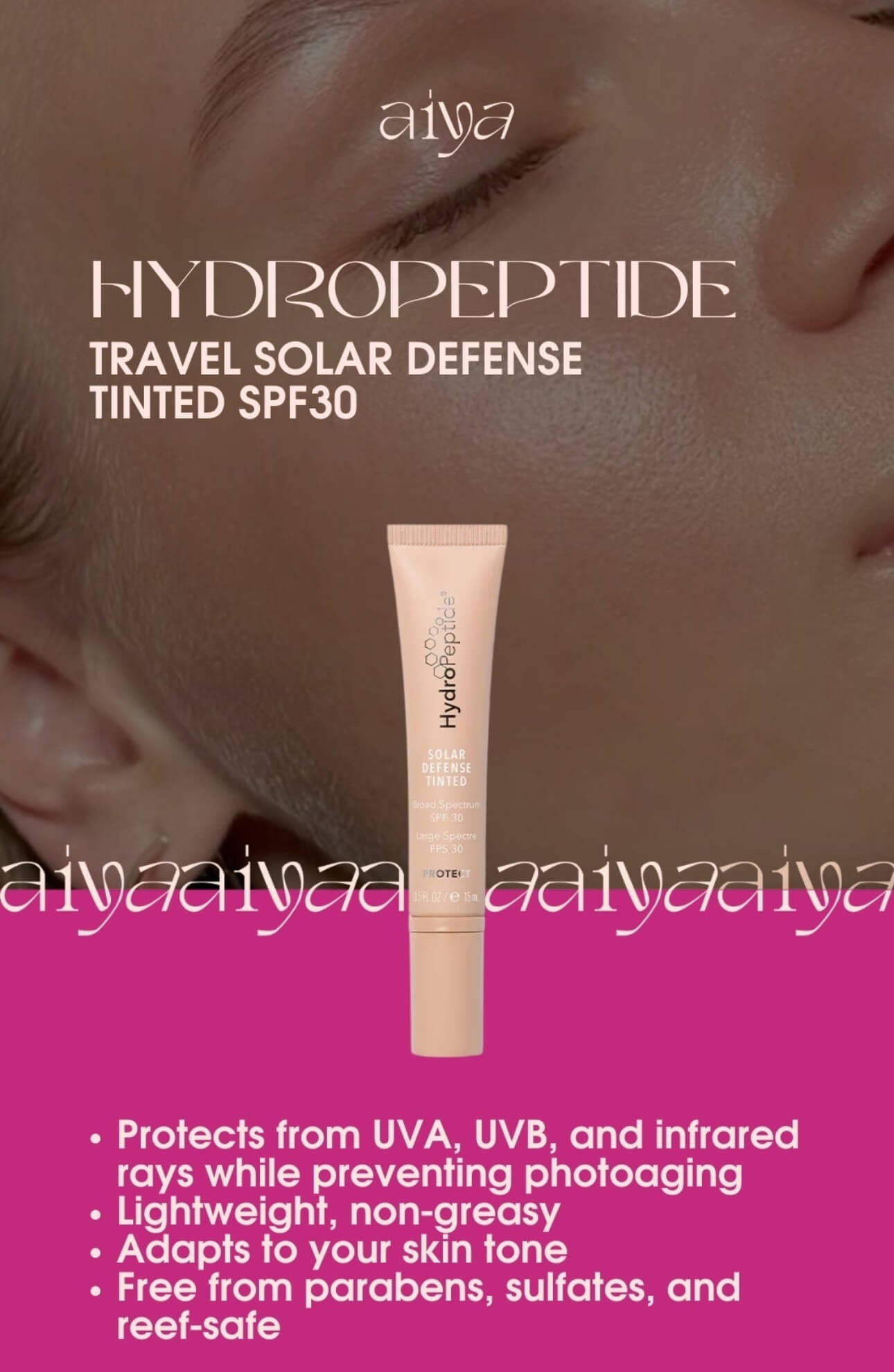 Crème solaire teintée HYDROPEPTIDE Solar Defense SPF 30