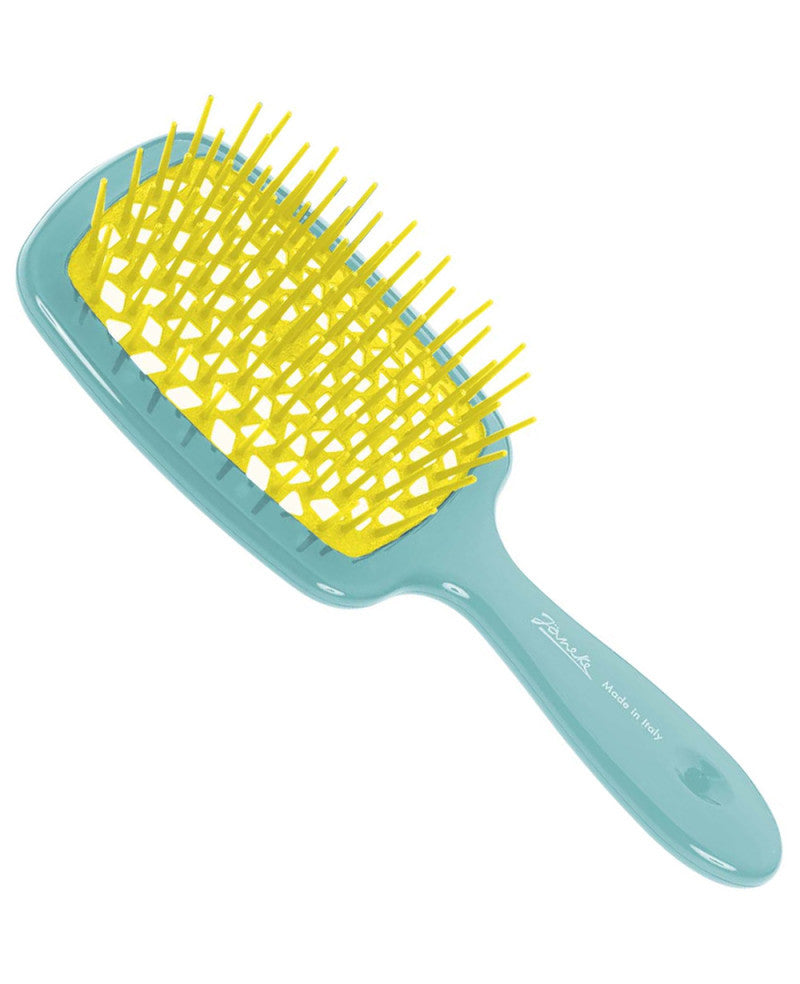 Janeke Superbrush Small Couleur Turquoise et Jaune