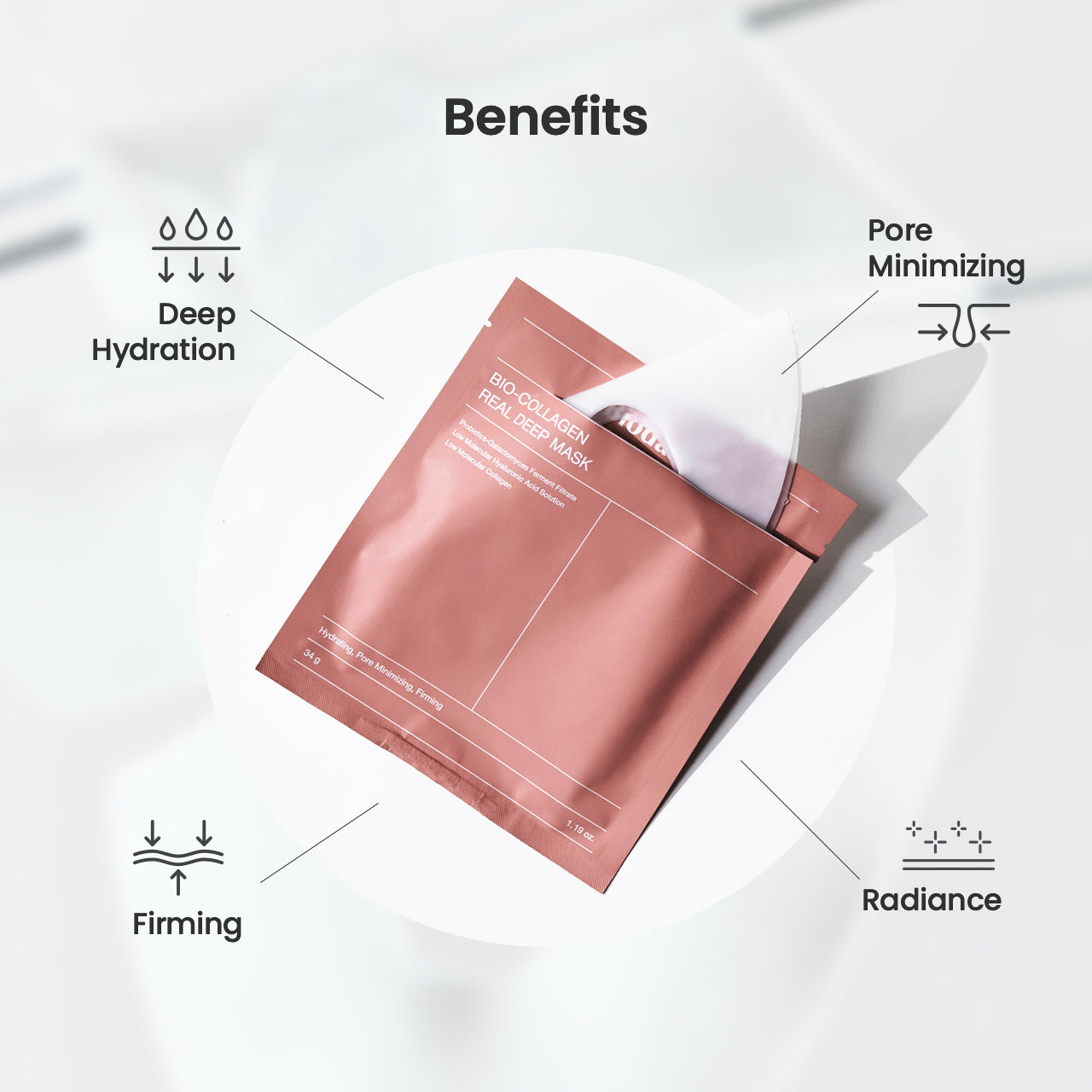 Coffret de 4 masques profonds Biodance Bio-Collagen Real